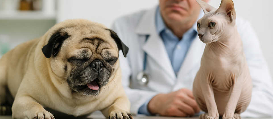 Hund mit Atemproblemen